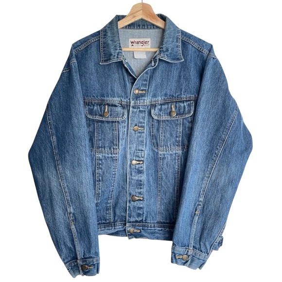Wrangler Other - Vintage Men’s Wrangler Rugged Wear Denim Trucker Work Jacket